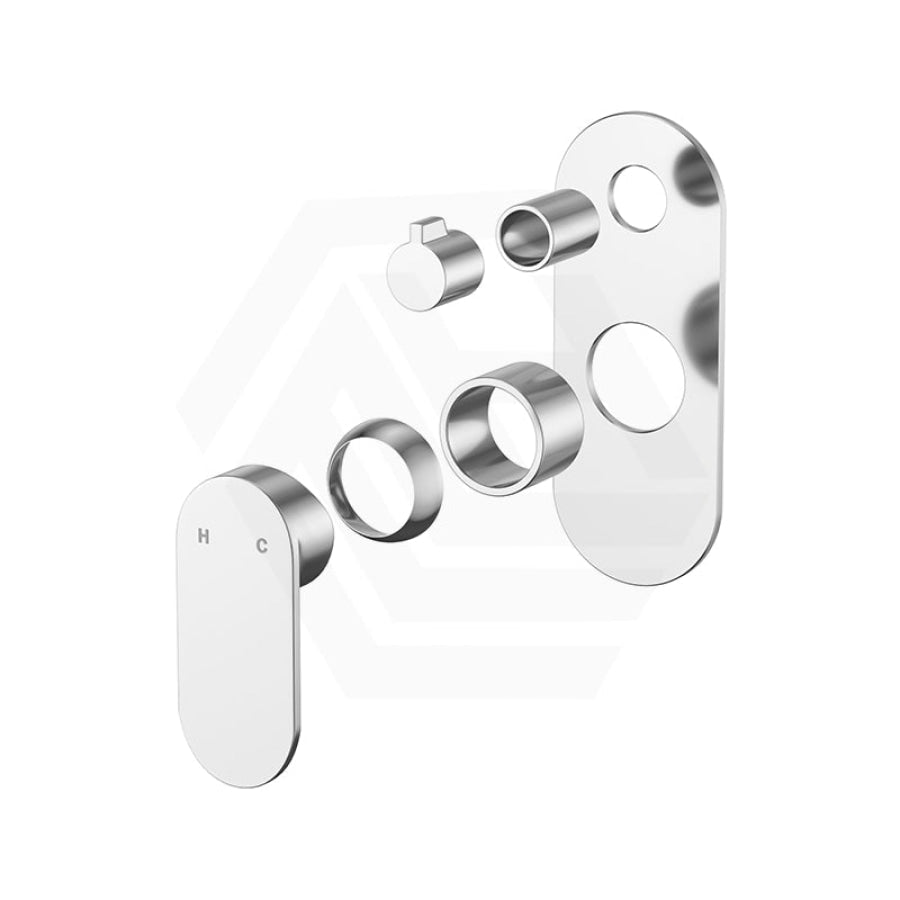Fienza Empire Slim Large Oval Plate Vertical Wall Diverter Mixer Dress Kit Only Variant Colour Available