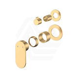 Fienza Empire Slim Small Round Plates Vertical Wall Diverter Mixer Dress Kit Only Variant Colour Available