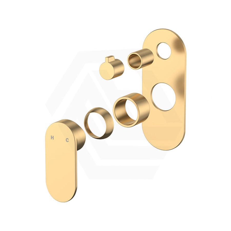 Fienza Empire Slim Large Oval Plate Vertical Wall Diverter Mixer Dress Kit Only Variant Colour Available