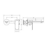 Fienza Empire Slim 160/200mm Outlet Round Plates Basin/Bath Wall Mixer Set Dress Kit Only Variant Colour Available