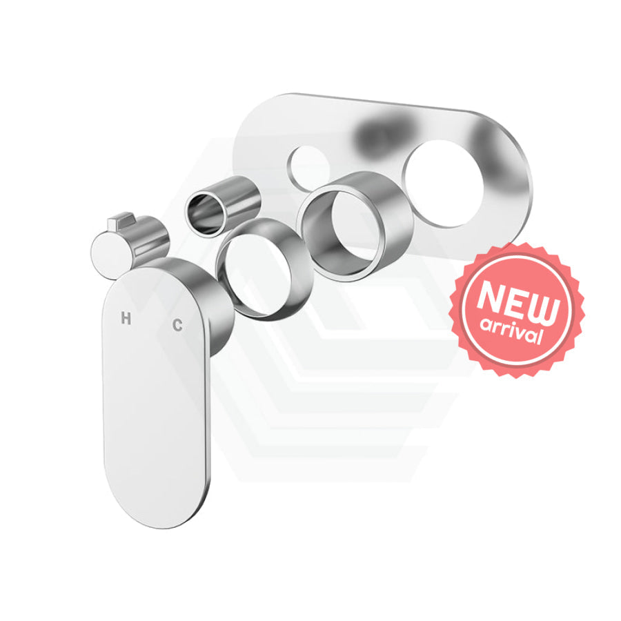Fienza Empire Slim Wall Diverter Mixer Large Oval Plate Horizontal Dress Kit Only Variant Colour Available