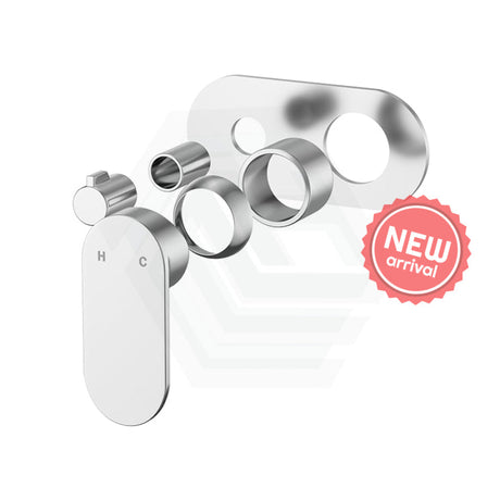 Fienza Empire Slim Wall Diverter Mixer Large Oval Plate Horizontal Dress Kit Only Variant Colour Available