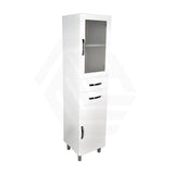 Fienza 420x420x1820mm Unicab Gloss White Freestanding Tall Boy Cabinet with Legs