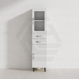 Fienza 420x420x1820mm Unicab Gloss White Freestanding Tall Boy Cabinet with Legs