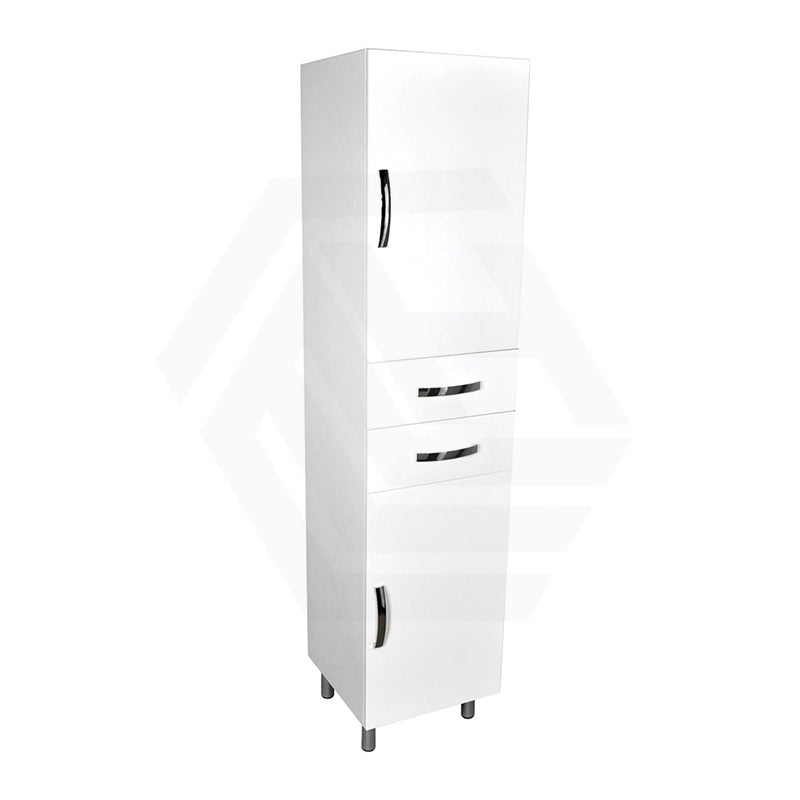 Fienza 420x420x1820mm Unicab Gloss White Freestanding Tall Boy Cabinet with Legs