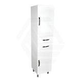 Fienza 420x420x1820mm Unicab Gloss White Freestanding Tall Boy Cabinet with Legs