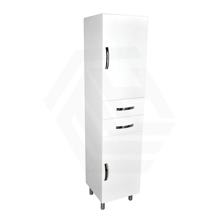 Fienza 420x420x1820mm Unicab Gloss White Freestanding Tall Boy Cabinet with Legs