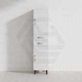 Fienza 420x420x1820mm Unicab Gloss White Freestanding Tall Boy Cabinet with Legs