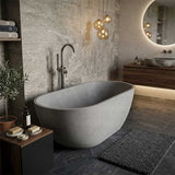 Fienza Jada Luxury Concrete Freestanding Bathtub Oval NO Overflow 1500mm - Variant Colour Available