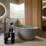 Fienza Jada Luxury Concrete Freestanding Bathtub Oval NO Overflow 1500mm - Variant Colour Available