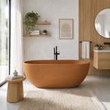 Fienza Jada Luxury Concrete Freestanding Bathtub Oval NO Overflow 1500mm - Variant Colour Available