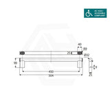 Fienza Care Slimline 300/450/600/900mm Stainless Steel Hand Grab Rail In Various Colors