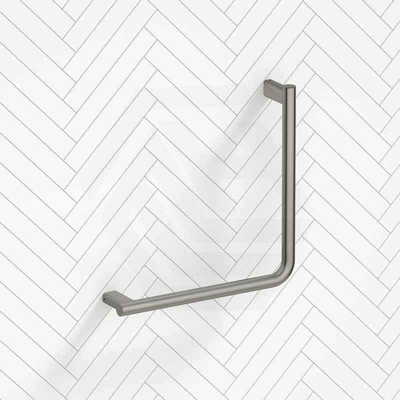 Fienza Care 450x450mm Slimline 90° Ambulant Stainless Steel Reversible Left/Right Hand Grab Rail In Various Colors