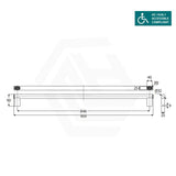 Fienza Care Slimline 300/450/600/900mm Stainless Steel Hand Grab Rail In Various Colors