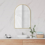 600x900mm Fienza Arch Aluminium Framed Wall Mirror Vertical or Horizontal Variant Colour Available