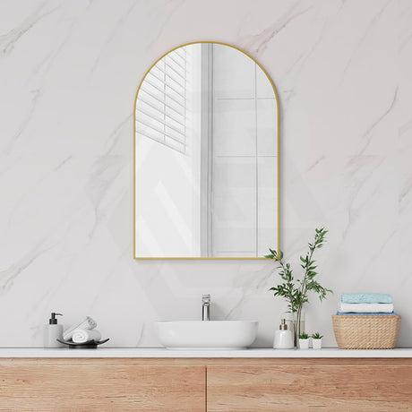 600x900mm Fienza Arch Aluminium Framed Wall Mirror Vertical or Horizontal Variant Colour Available