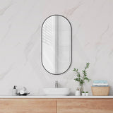 450/600/900/1200mm Fienza Oval Framed Wall Mirror Variant Colour Available