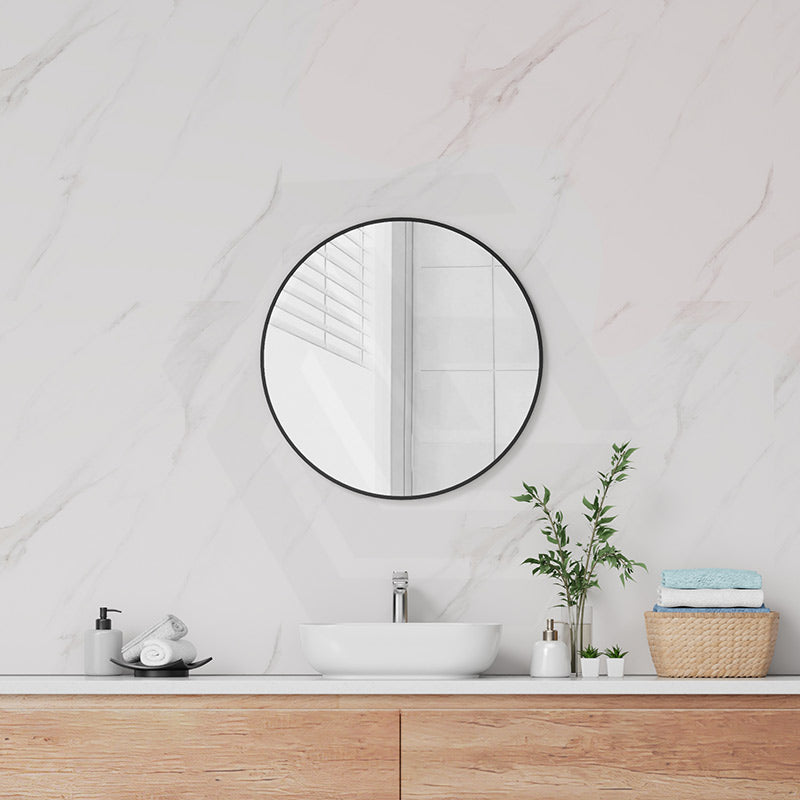 Fienza 600/800mm Framed Round Wall Mirror Variant Colour Available