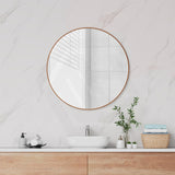 Fienza 600/800mm Framed Round Wall Mirror Variant Colour Available
