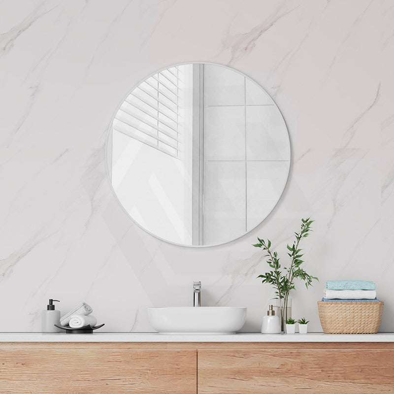 Fienza 600/800mm Framed Round Wall Mirror Variant Colour Available