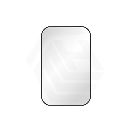 500x800mm Fienza Soft Square Framed Wall Mirror Vertical or Horizontal Matt Black