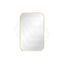 500x800mm Fienza Soft Square Framed Wall Mirror Vertical or Horizontal Brushed Gold