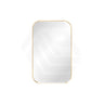 500x800mm Fienza Soft Square Framed Wall Mirror Vertical or Horizontal Brushed Gold