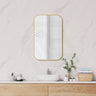 500/600/800/900mm Fienza Tono Soft Square Aluminum Framed Wall Mirror Vertical or Horizontal Matt Black/Brushed Gold