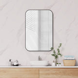 500/600/800/900mm Fienza Tono Soft Square Aluminum Framed Wall Mirror Vertical or Horizontal Matt Black/Brushed Gold