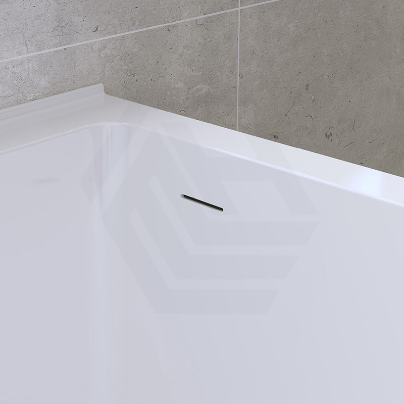 Fienza Sentor Acrylic Left/Right Corner Bathtub 1500/1650mm Overflow Available - Gloss White