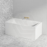 Fienza Sentor Acrylic Left/Right Corner Bathtub 1500/1650mm Overflow Available - Gloss White