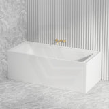 Fienza Sentor Acrylic Left/Right Corner Bathtub 1500/1650mm Overflow Available - Gloss White
