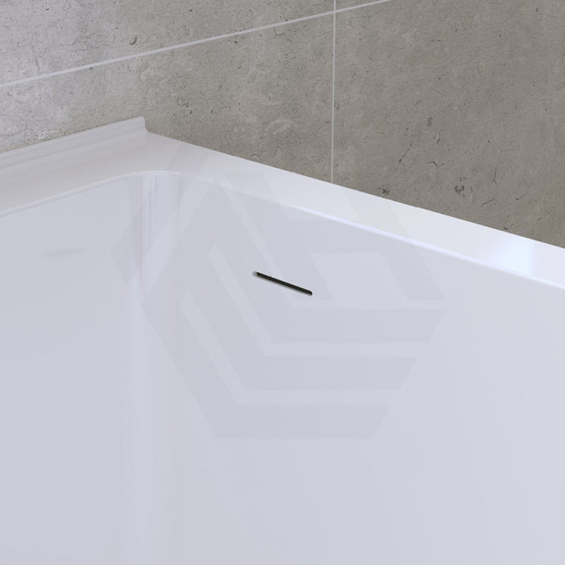 Fienza Sentor Acrylic Left/Right Corner Bathtub 1500/1650mm Overflow Available - Gloss White