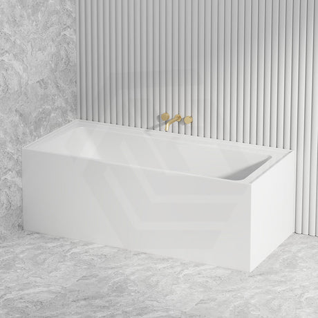 Fienza Sentor 1500/1650mm Acrylic Left/Right Corner Bathtub Gloss White Overflow Available