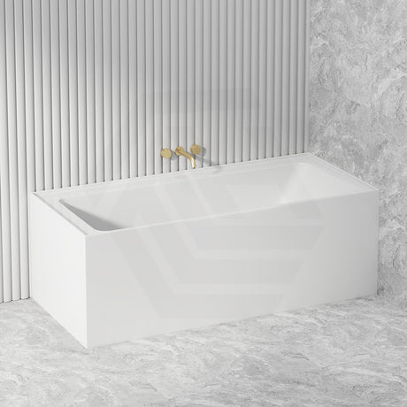 Fienza Sentor 1500/1650mm Acrylic Left/Right Corner Bathtub Gloss White Overflow Available