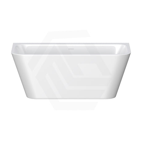 Fienza Delta 1500mm Acrylic Back To Wall Bathtub with Overflow Gloss White