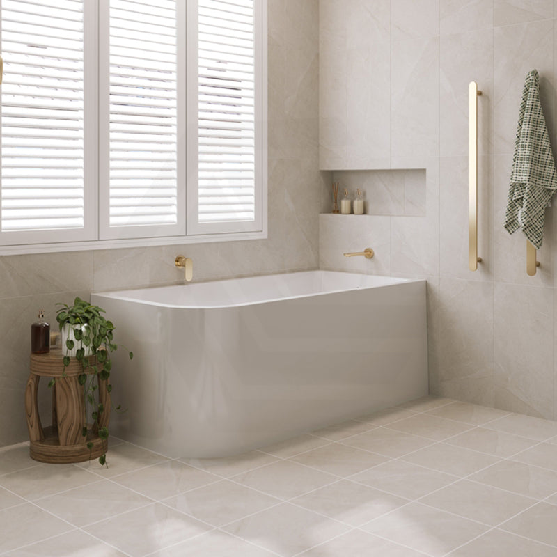 Fienza Hustle Acrylic Multi-Fit Left/Right Corner Bathtub with Overflow 1500/1700mm - Gloss White