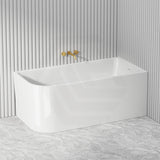 Fienza Hustle Acrylic Multi-Fit Left/Right Corner Bathtub with Overflow 1500/1700mm - Gloss White