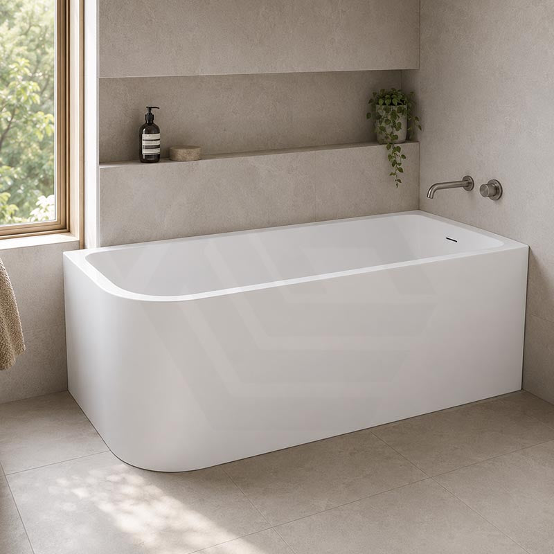 Fienza Hustle Acrylic Multi-Fit Left/Right Corner Bathtub with Overflow 1500/1700mm - Gloss White