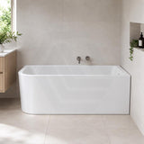 Fienza Hustle Acrylic Multi-Fit Left/Right Corner Bathtub with Overflow 1500/1700mm - Gloss White