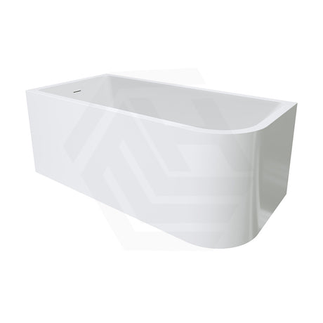 Fienza Hustle 1500/1700mm Acrylic Multi-Fit Left/Right Corner Bathtub with Overflow Gloss White