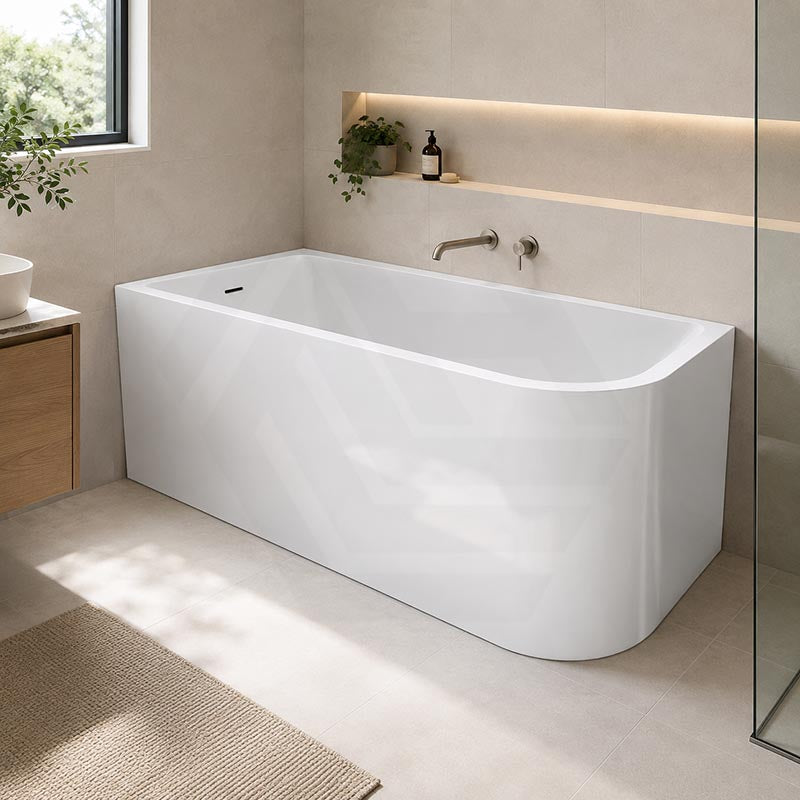 Fienza Hustle Acrylic Multi-Fit Left/Right Corner Bathtub with Overflow 1500/1700mm - Gloss White