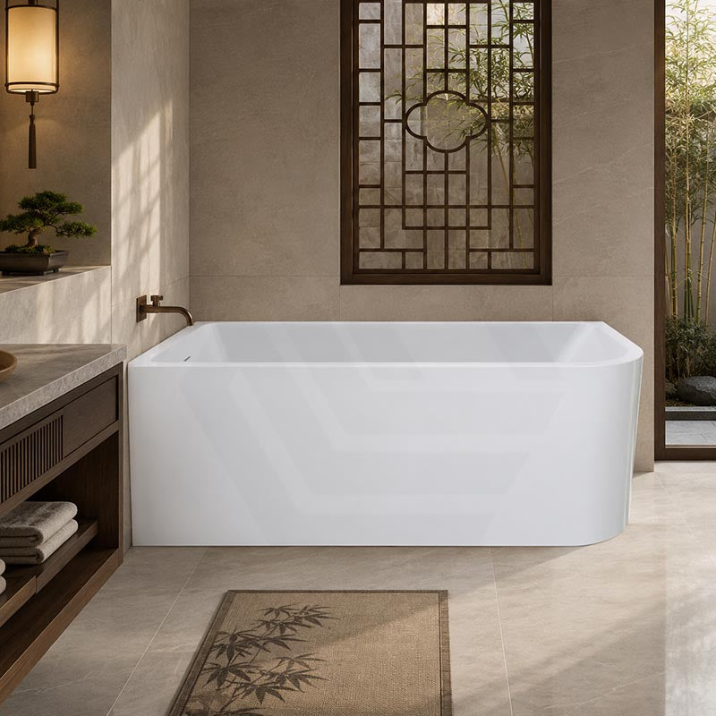 Fienza Hustle Acrylic Multi-Fit Left/Right Corner Bathtub with Overflow 1500/1700mm - Gloss White