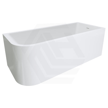 Fienza Hustle 1500/1700mm Acrylic Multi-Fit Left/Right Corner Bathtub with Overflow Gloss White