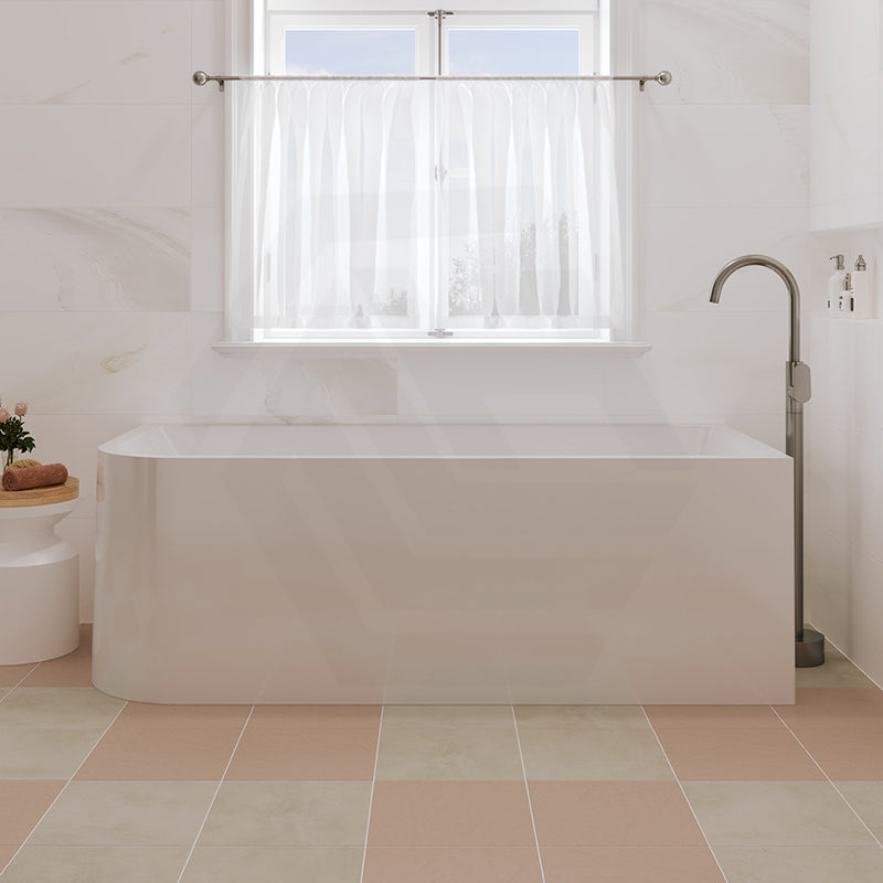 Fienza Hustle Acrylic Multi-Fit Left/Right Corner Bathtub with Overflow 1500/1700mm - Gloss White