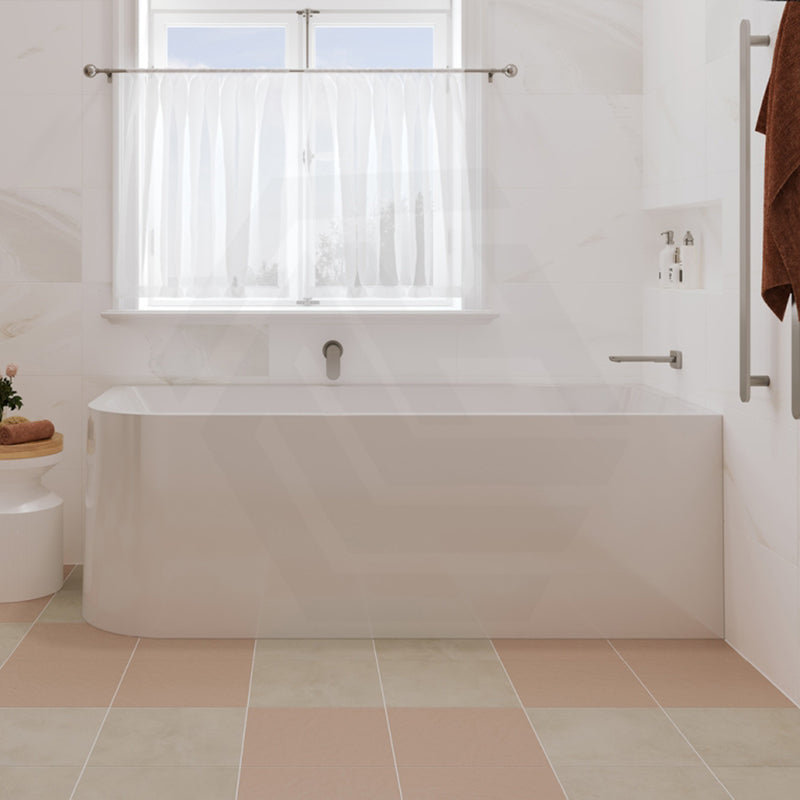 Fienza Hustle Acrylic Multi-Fit Left/Right Corner Bathtub with Overflow 1500/1700mm - Gloss White