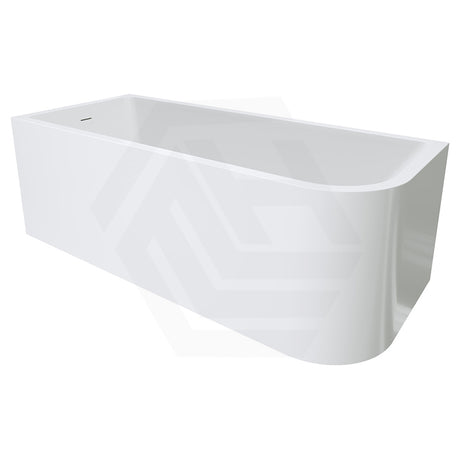 Fienza Hustle 1500/1700mm Acrylic Multi-Fit Left/Right Corner Bathtub with Overflow Gloss White