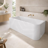 Fienza Hustle Acrylic Multi-Fit Left/Right Corner Bathtub with Overflow 1500/1700mm - Gloss White