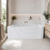 Fienza Hustle Acrylic Multi-Fit Left/Right Corner Bathtub with Overflow 1500/1700mm - Gloss White