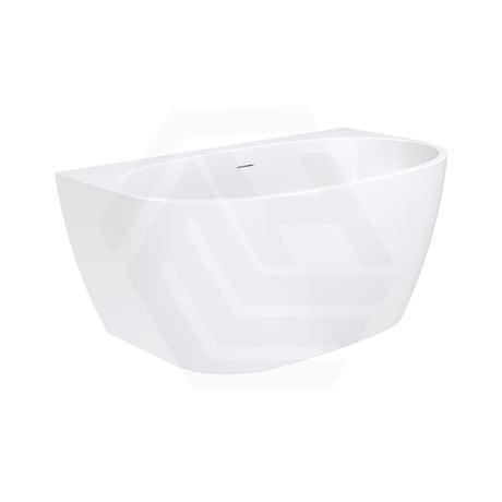 Fienza Keeto 1300/1500/1700mm Acrylic Back To Wall Bathtub Gloss White Overflow Available